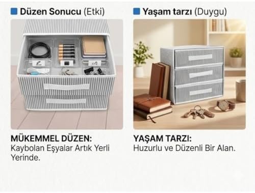 3’lü Çekmeceli Organizer – Çok Amaçlı Dolap İçi ve Masa Üstü Düzenleyici