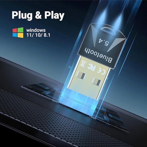 PX-BTU54, Bluetooth 5.4, USB Bluetooth 5.4 Adaptör,V5.4 Bluetooth Dongle (PC,Notebook için, Windows 11/10/8.1/8/7)