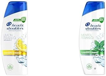 & Shoulders Seti | Limon Ferahlığı Yağlı Saçlar İçin Günlük Kullanım 330 ml Şampuan x2 + Mentol Ferahlığı 330ml x2