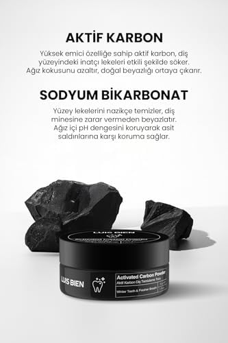 Alternative view of Luis Bien Aktif Karbon Diş Temizleme Tozu 50 gr (3 paketi)