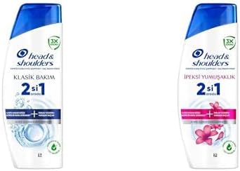 & Shoulders Seti | Klasik Bakım 2'si 1 Arada Şampuan 300ml x2 + İpeksi Yumuşaklık 2'si 1 Arada Şampuan 300ml x2