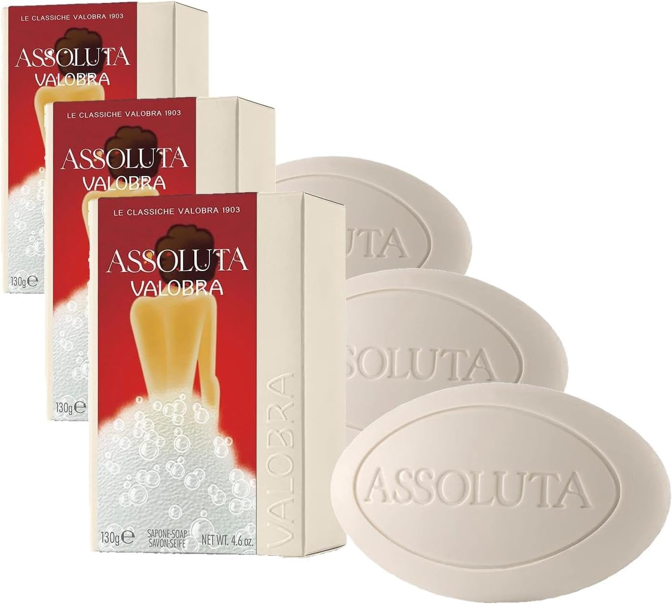 Valobra Assoluta 130 Gram - Sabun (3 paketi)