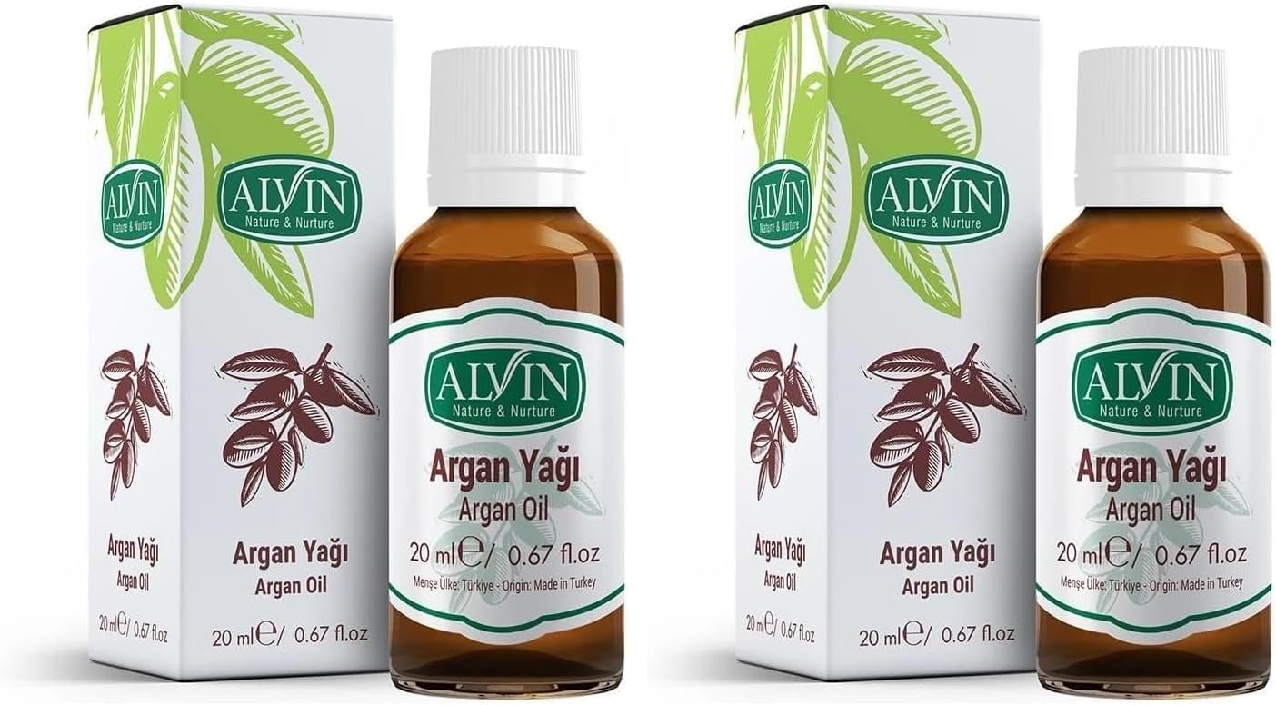 Alternative view of Alvin Argan Yağı, Soğuk Sıkım ve Doğal, Saç Bakımı, 20 ml (2 paketi)