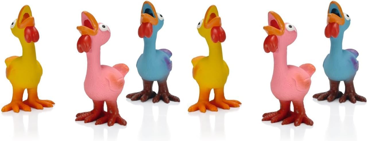 Köpek Oyuncağı, Sesli, Horozlar, Lateks, Çeşitli Renklerde, 17x9,5x9cm (2 paketi)