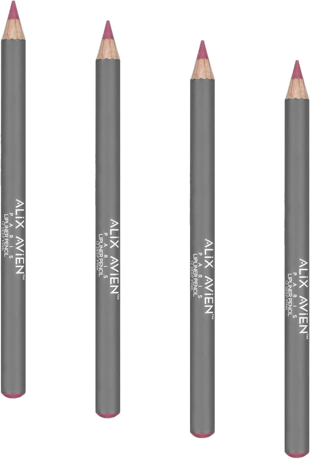 Uzun Süre Kalıcı Dağılma Yapmayan Nemlendirici Dudak Kalemi - Lipliner Pencil 12 Deep Pink (4 paketi)