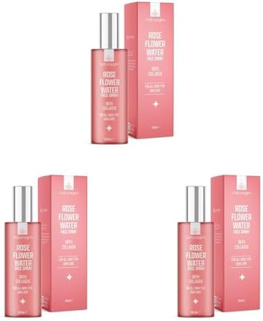 Naturagen Gül Suyu Yüz Spreyi 100 ml | Aydınlatıcı & Gözenek Sıkılaştırıcı | Kolajenli |%100 Doğal Gül Mayalı (3 paketi)