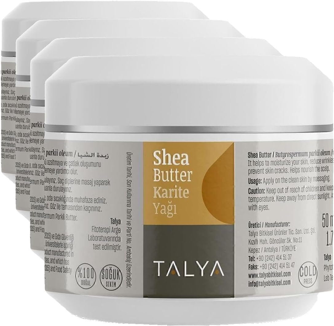Alternative view of Shea Butter (Karite Yağı), Soğuk Sıkım,%100 Saf Ve Doğal, 50 ml (4 paketi)