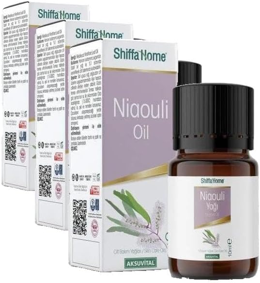 Shiffa Niaouli Yağı 10 ml |%100 Saf Uçucu Yağ | Cilt Bakımı, Aromaterapi ve Masaj İçin | Melaleuca Viridiflora (3 paketi)