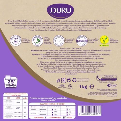Alternative view of DURU Granül Sabun Lavanta, 1 Kilogram (4 paketi)