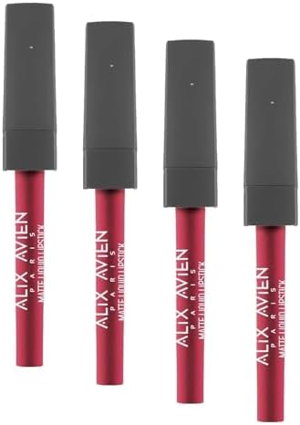 Uzun Süre Kalıcı Kadifemsi Kuruma Yapmayan Mat Likit Ruj - Lipstick 515 Cranberry (4 paketi)