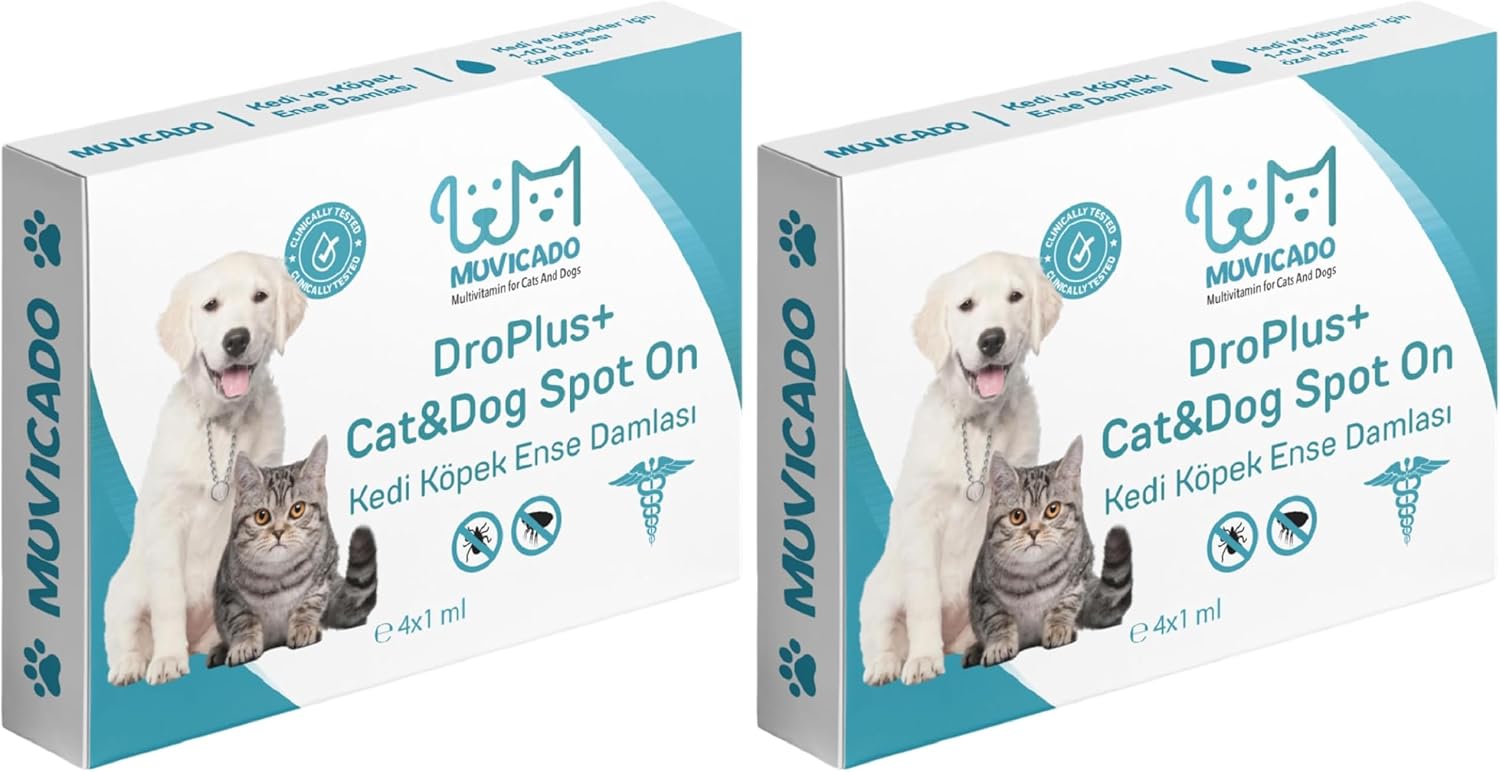 Alternative view of Muvicado Kedi Köpek Tüy Bakım Yağı; Bit, Pire, Kene İç Dış Parazit Ense Damlası (2 paketi)