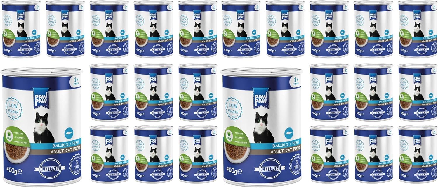 Alternative view of Pawpaw Yetişkin Kedi Balıklı ve Jöleli Konserve Mama 400 Gr x 12 Adet (2 paketi)