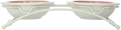 Alternative view of PetRageous 44355 Toftees Paws Diner with Two 1-Cup Bulaşık Makinesinde Yıkanabilir Taş Kase Kapasitesi 10,75 İnç Uzunluk 5,25 cm Uzunluğunda, Ekstra Küçük ve Küçük Köpekler ve Kediler için, Beyaz ve