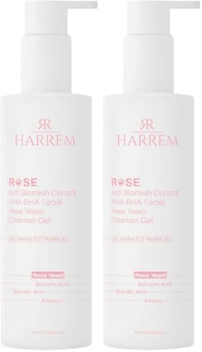 Rose Series Tüm Ciltler Gül Mayası Glycolic Acid Hassas Yüz Yıkama Jeli 200 Ml (2 paketi)