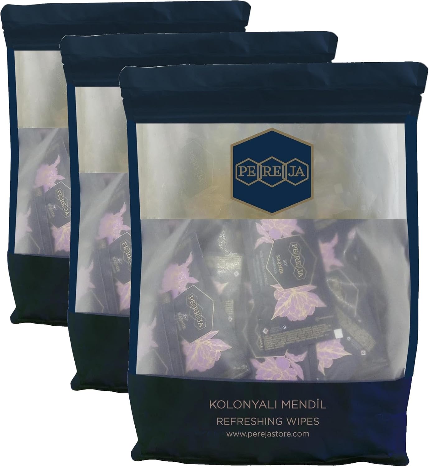 Alternative view of Pereja Kolonyalı Mendil 5x10 Doypack Kaşmir x50 (3 paketi)