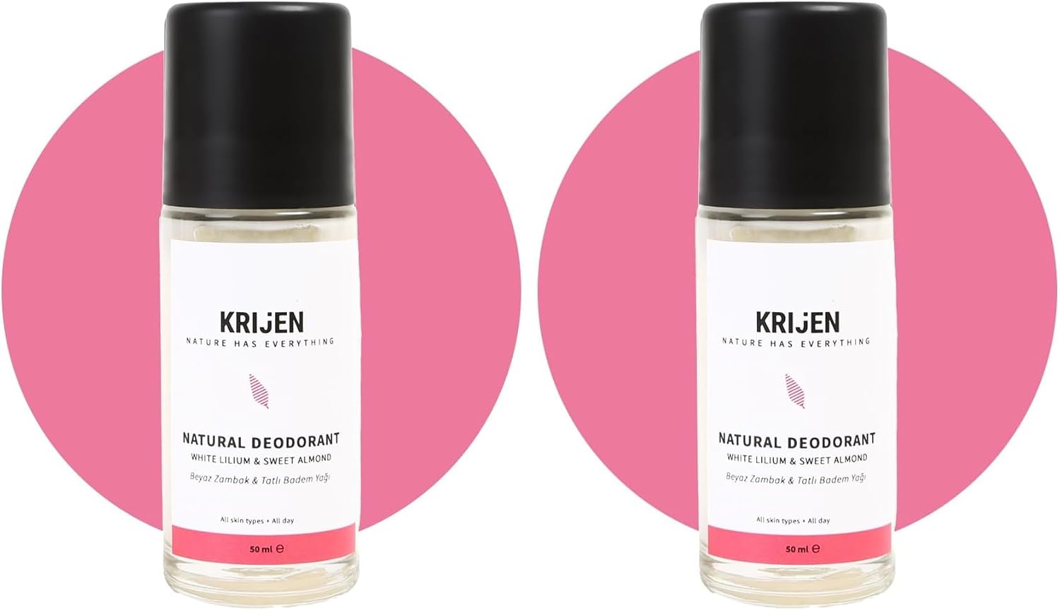 Beyaz & Tatlı Roll-On Deodorant 50 Ml - Bitkisel Ter Kokusu Önleyici (2 paketi)