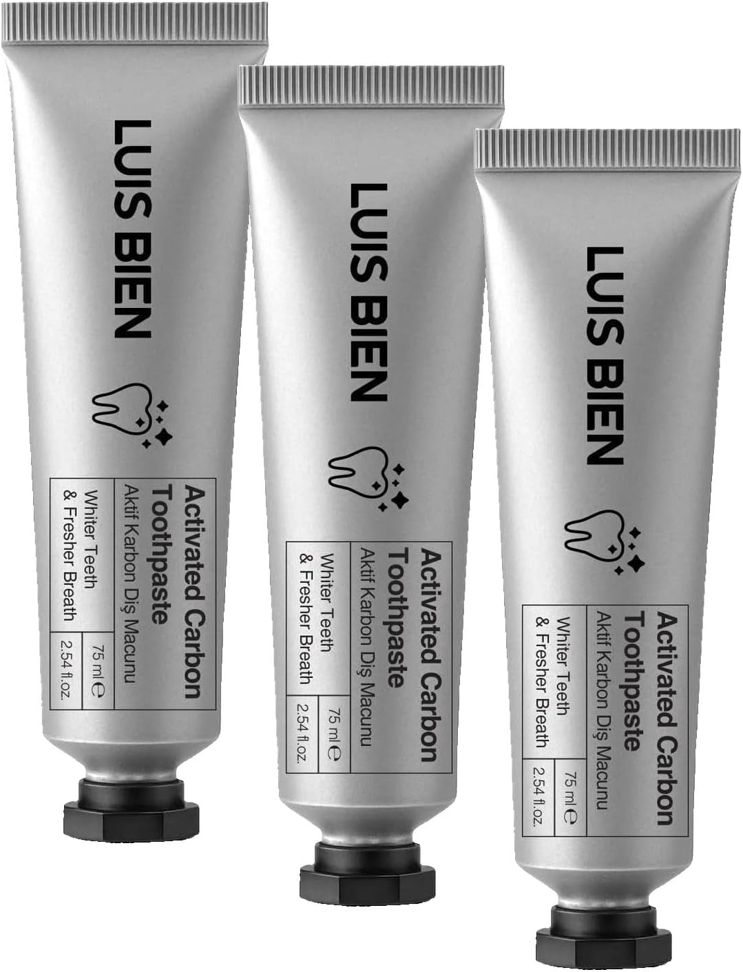 Alternative view of Luis Bien Diş Beyazlatıcı Set-Doğal Aktif Karbon Diş Macunu 75 ML+ Aktif Karbon Diş Beyazlatma Tozu 50 GR-Diş Sararmasına,Ağız Kokusuna Doğal Çözüm(1 adet 75 ml Diş Macunu+ 1 adet Diş Temizleme Tozu)
