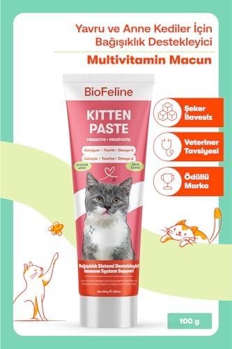 Biofeline Yavru Kedi Macun 100g ve Yavru ve Anne Kediler İçin Bağışıklık Sistemi Destekleyici Macun (2 paketi)