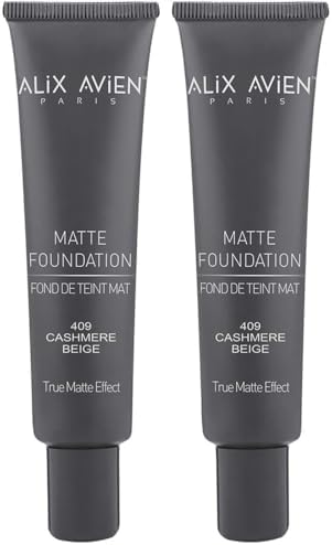 Uzun Süre Kalıcı Doğal Mat Bitişli E Vitamini Içeren Mat Fondöten - Foundation 409 Cashmere (2 paketi)