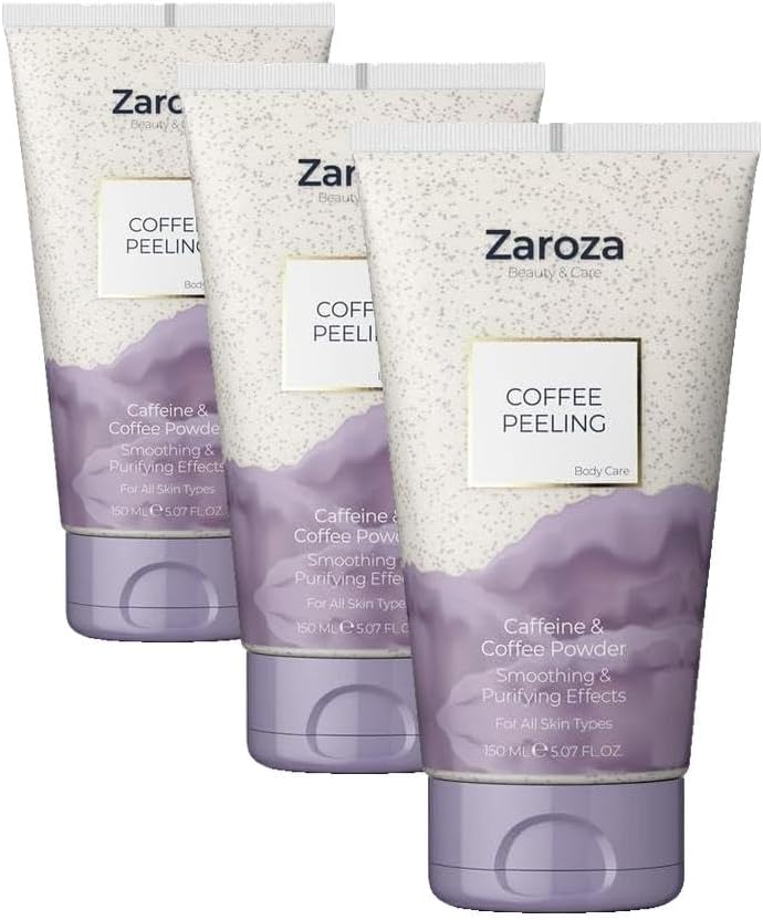 Zaroza Arındırıcı Ve Besleyici Vücut Peelingi Kahve & Kafein & Kayısı Çekirdeği 150 ml (3 paketi)