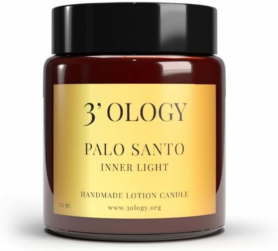 3'OLOGY Palo Santo Inner Light Handmade Lotion Candle, 125 gr (3 paketi)