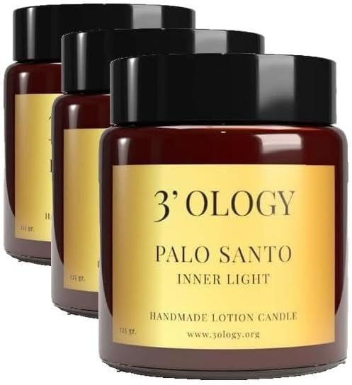 Alternative view of 3'OLOGY Palo Santo Inner Light Handmade Lotion Candle, 125 gr (3 paketi)