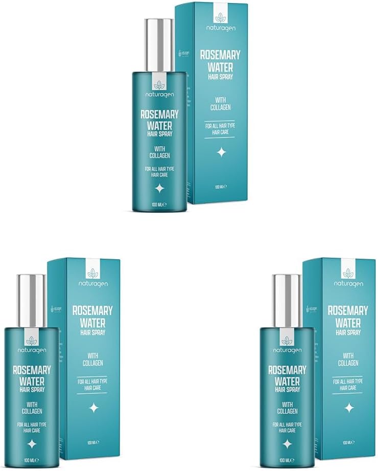 Alternative view of Naturagen Water Biberiye Suyu Saç Toniği Sprey 100 ml | Kolajen İçerikli |%100 Doğal Biberiye Mayalı (3 paketi)
