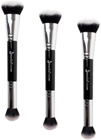 Professional Çift Taraflı Makyaj Fırçası (Açılı Fondöten & Kapatıcı) - 494 (3 paketi)