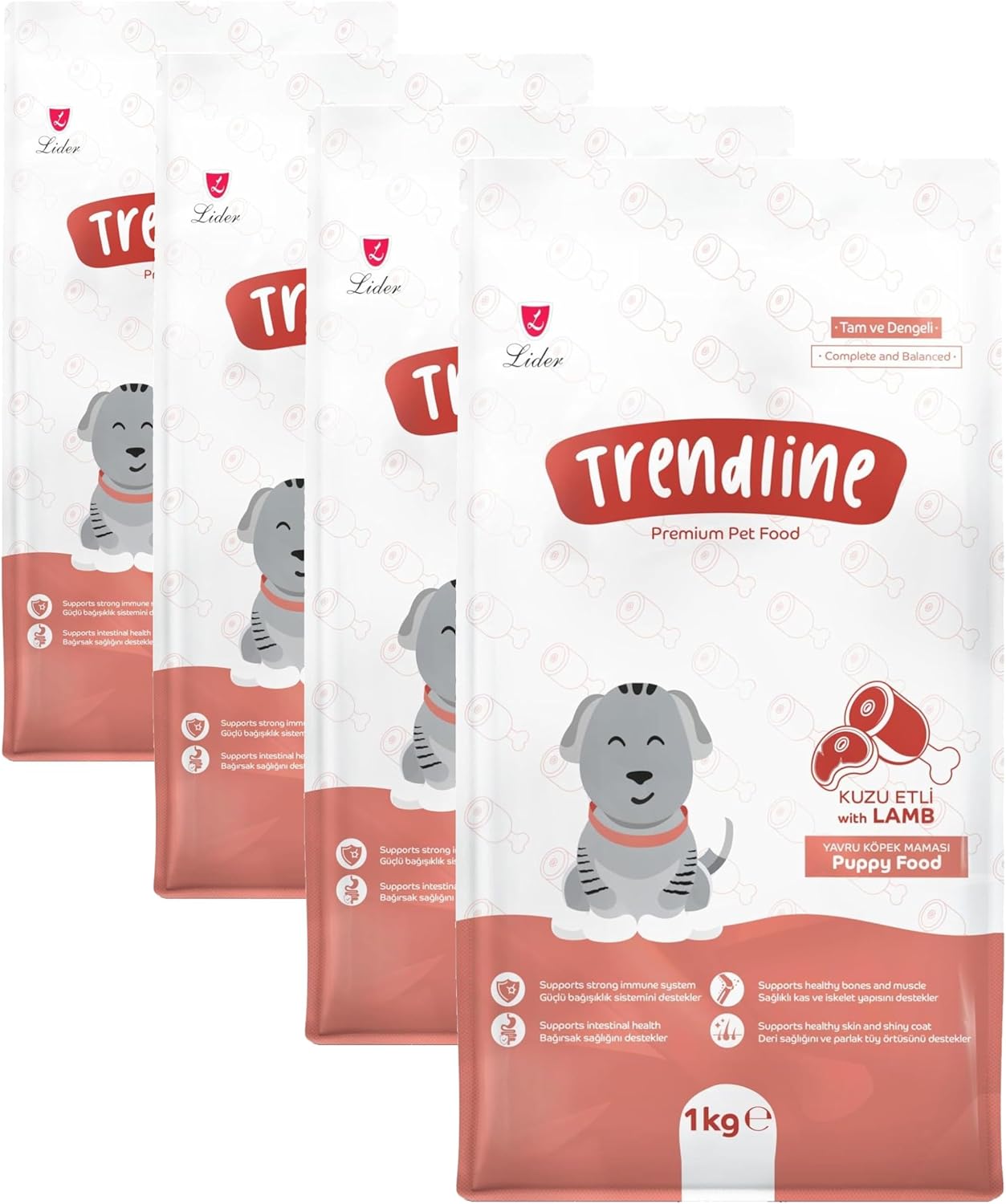 Alternative view of Trendline Kuzu Etli Yavru Köpek Maması 1 kg (4 paketi)