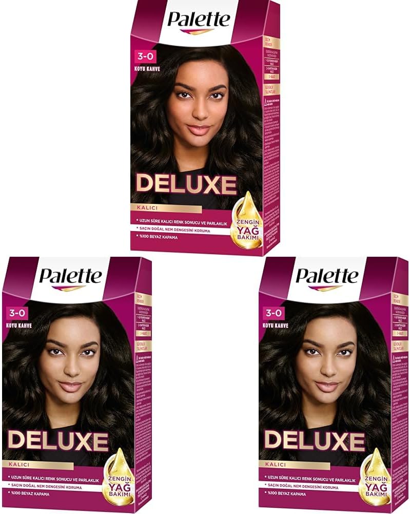 Alternative view of Deluxe 3-0 Koyu Kahve 50 Saç Boyası (3 paketi)