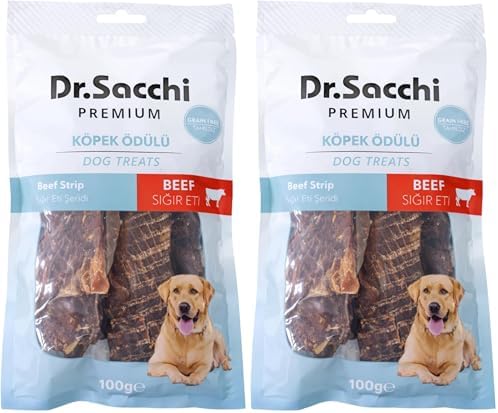 Alternative view of Dr.Sacchi Premium Sığır Eti Şeritli Tahılsız Köpek Ödülü 100 Gr (2 paketi)