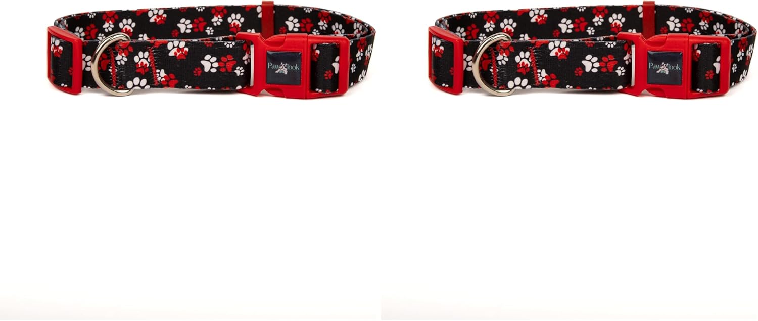 Alternative view of Köpek Boyun Tasması – Geri Dönüştürülmüş, Ayarlanabilir, Emniyet Tokalı – Küçük ve Büyük Irklar için – Tüy Toplamaz, Yıkanabilir, AirTag & İsimlik Uyumlu, Kırmızı Pati,Large (2 paketi)