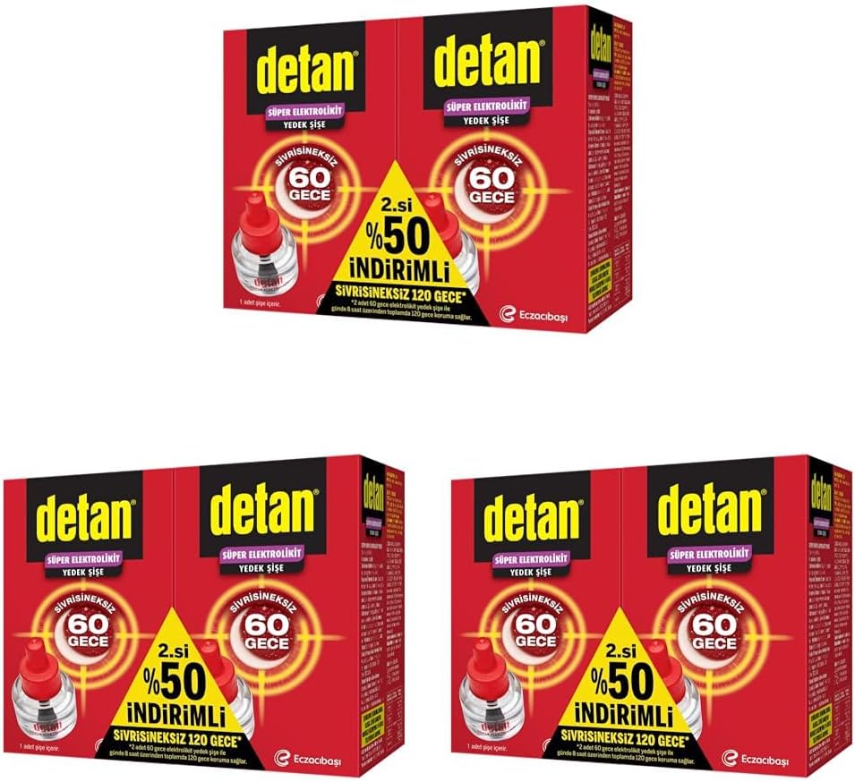 Detan 60 Gece Elektrolikit 2.Si%50 Yedek (3 paketi)