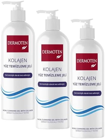Alternative view of Dermoten Kolajen İçerikli Yüz Temizleme Jeli (3 paketi)