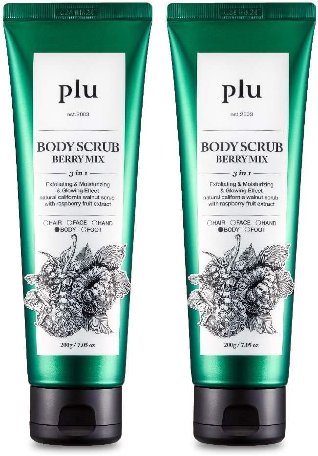 Plu Original Body Scrub Mix 200 gr Kırmızı Meyveli Vücut Peelingi (2 paketi)