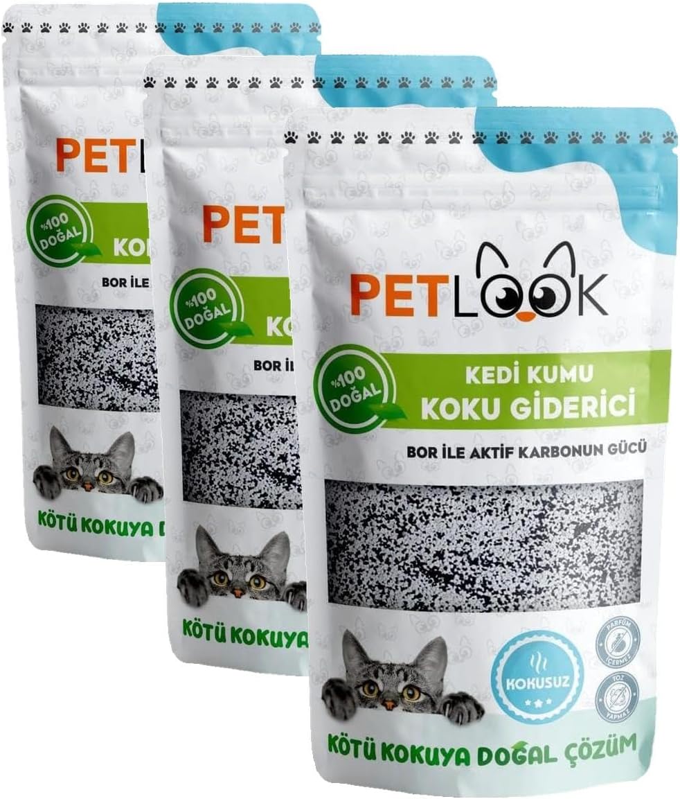 Alternative view of Petlook Kedi Kumu Koku Giderici Aktif Karbon Katkılı Kokusuz 300 gr (KOKUSUZ) (3 paketi)