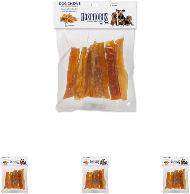 Alternative view of BOSPHORUS Köpek Çiğneme Ödülü, Kurutulmuş Dana Ense Siniri, 120 Gram (4 paketi)