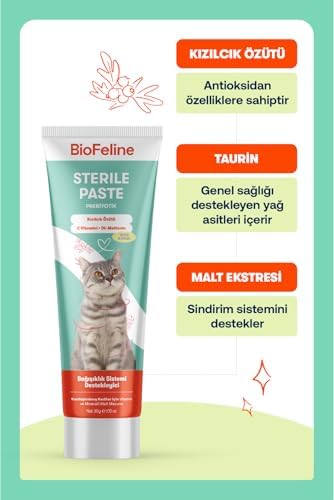 BioFeline Sterile Paste Kısırlaştırılmış Kedilere Özel Multivitaminli Malt Macunu 30 g (3 paketi)