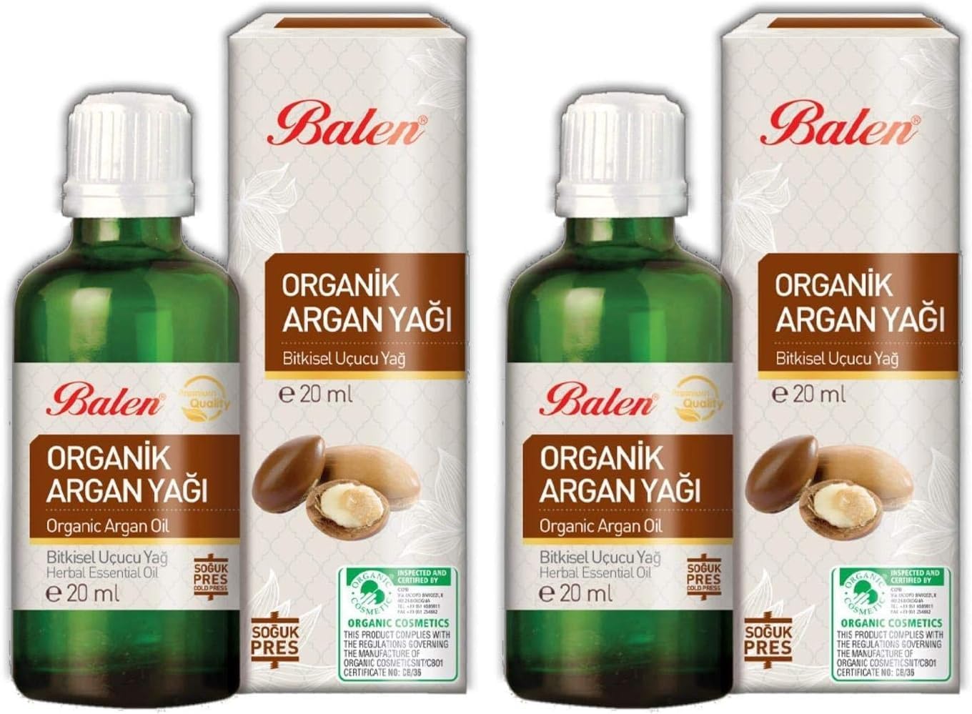 Alternative view of Balen Organik Argan Yağı (Soğuk Pres) (2 paketi)