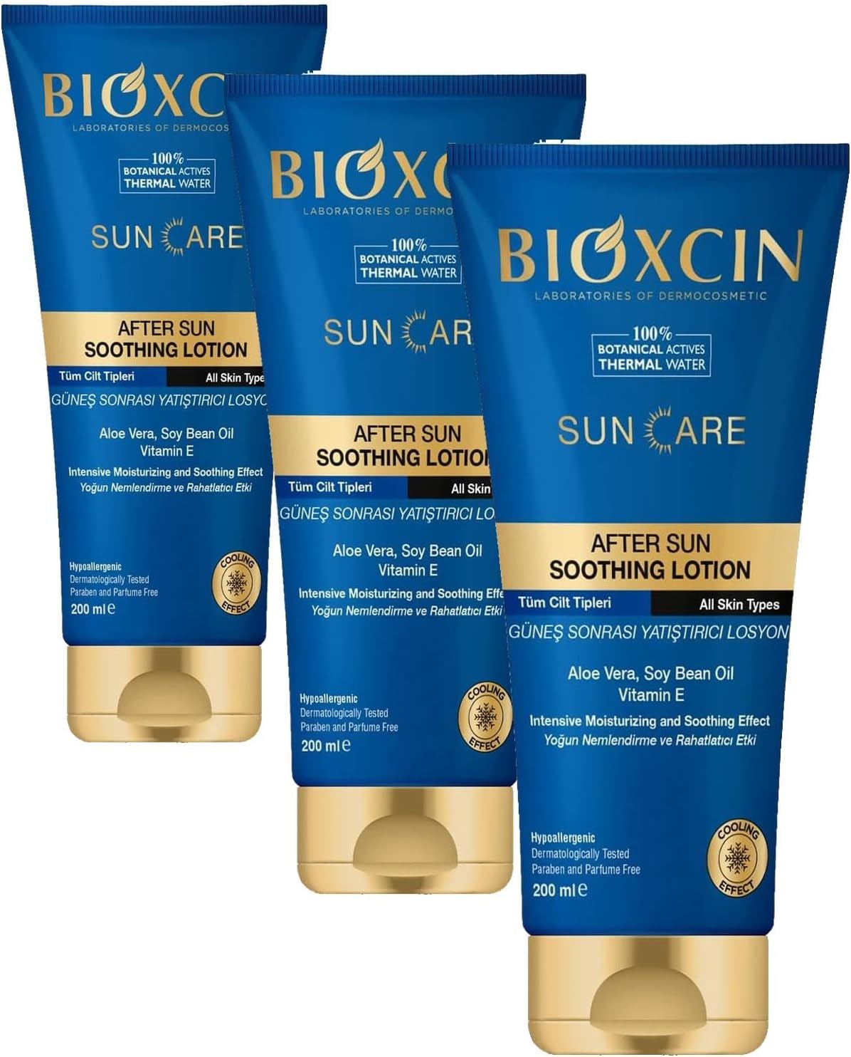 Alternative view of Sun Care Güneş Sonrası Krem Yatıştırıcı Nemlendirici Koruyucu, Aloe Soya Yağı, Vitamin E, 200 ml (3 paketi)