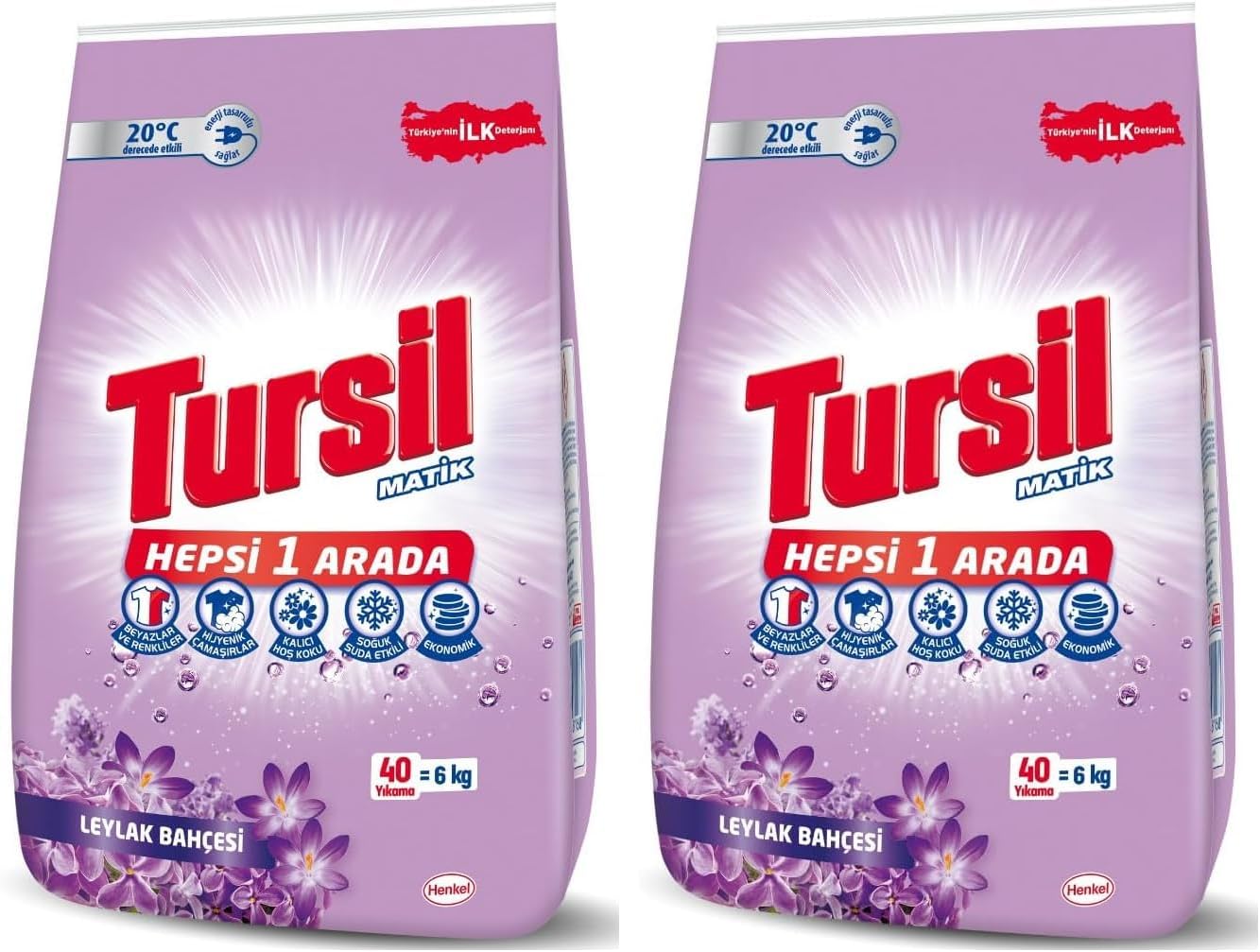 Tursil Leylak Bahçesi Toz Deterjan 6KG (2 paketi)