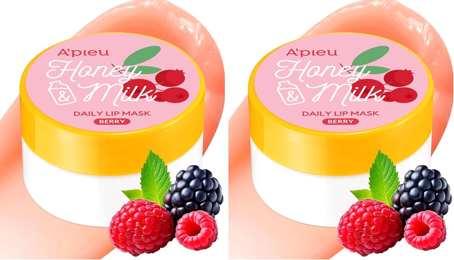 Alternative view of A'PIEU Bal ve Süt Özlü Nemlendirici Dudak Maskesi Kırmızı Meyveli, 6 gr (2 paketi)