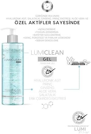 Alternative view of LUMICLEAN Nemlendirici Ve Bariyer Onarıcı Temizleme Jeli 200 ml (3 paketi)