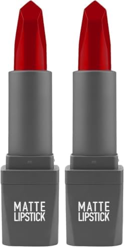 Yoğun Renk Veren Uzun Süre Kalıcı Nemlendirici Kadifemsi Mat Ruj - Lipstick 422 Red (2 paketi)