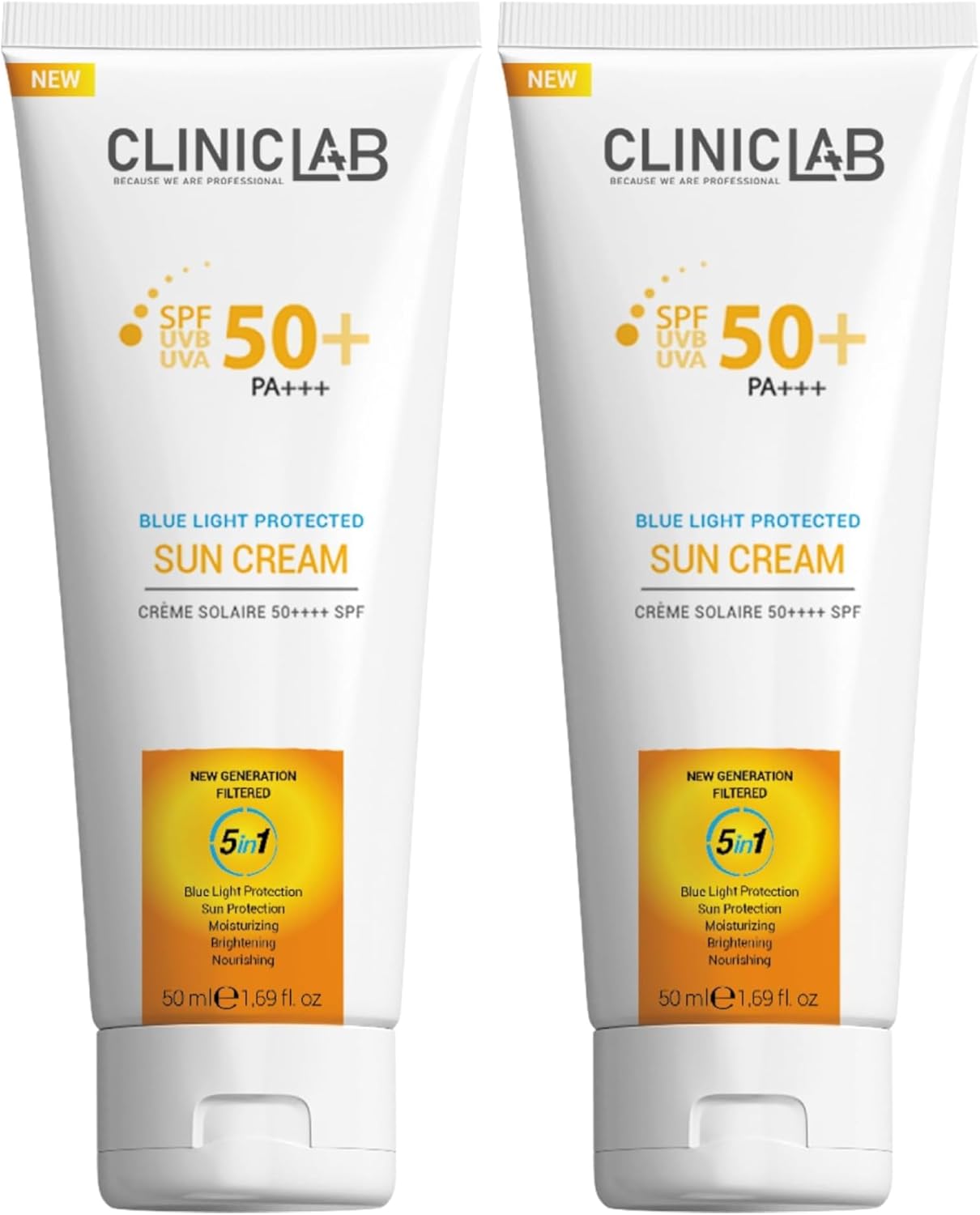 50+Spf Koruyucu Güneş Kremi 50 mL (Yeni nesil filtre ve Mavi ışık korumalı) (2 paketi)