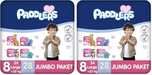 Bebek Bezi 8 Numara XXX-Large (25+ Kg) 28 Adet – Paket (2 paketi)