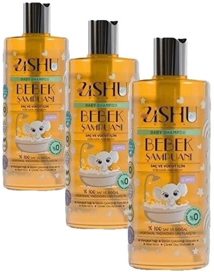 Zishu Bebek Saç ve Vücut Şampuanı 400 ml (3 paketi)