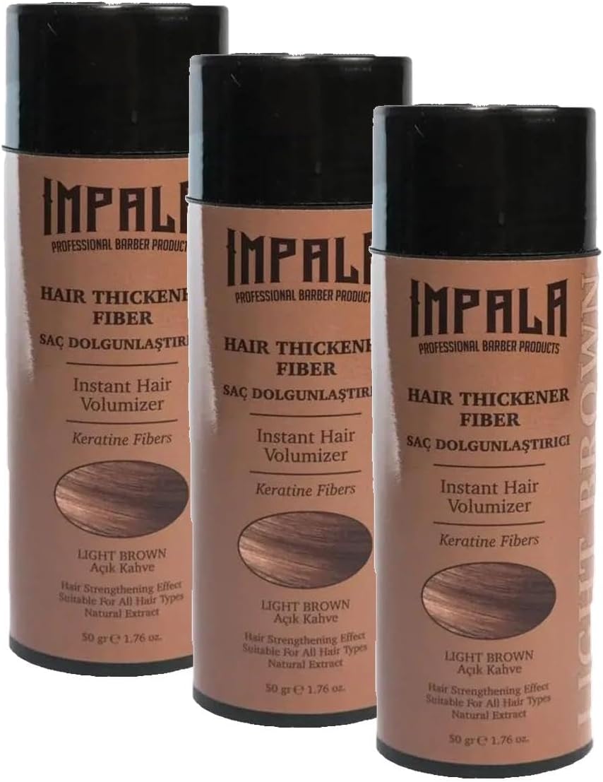IMPALA Saç Dolgunlaştırıcı Toz Açık Kahve 50 gr (3 paketi)