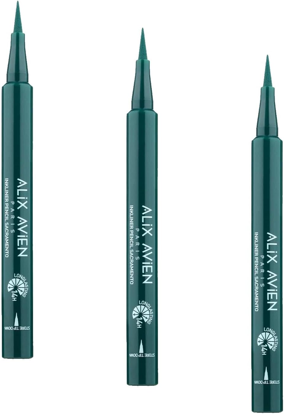 Uzun Süre Kalıcı, Suya Dayanıklı Ve Yumuşak Uçlu Yeşil Göz Kalemi - Inkliner Eyeliner Sacramento (3 paketi)