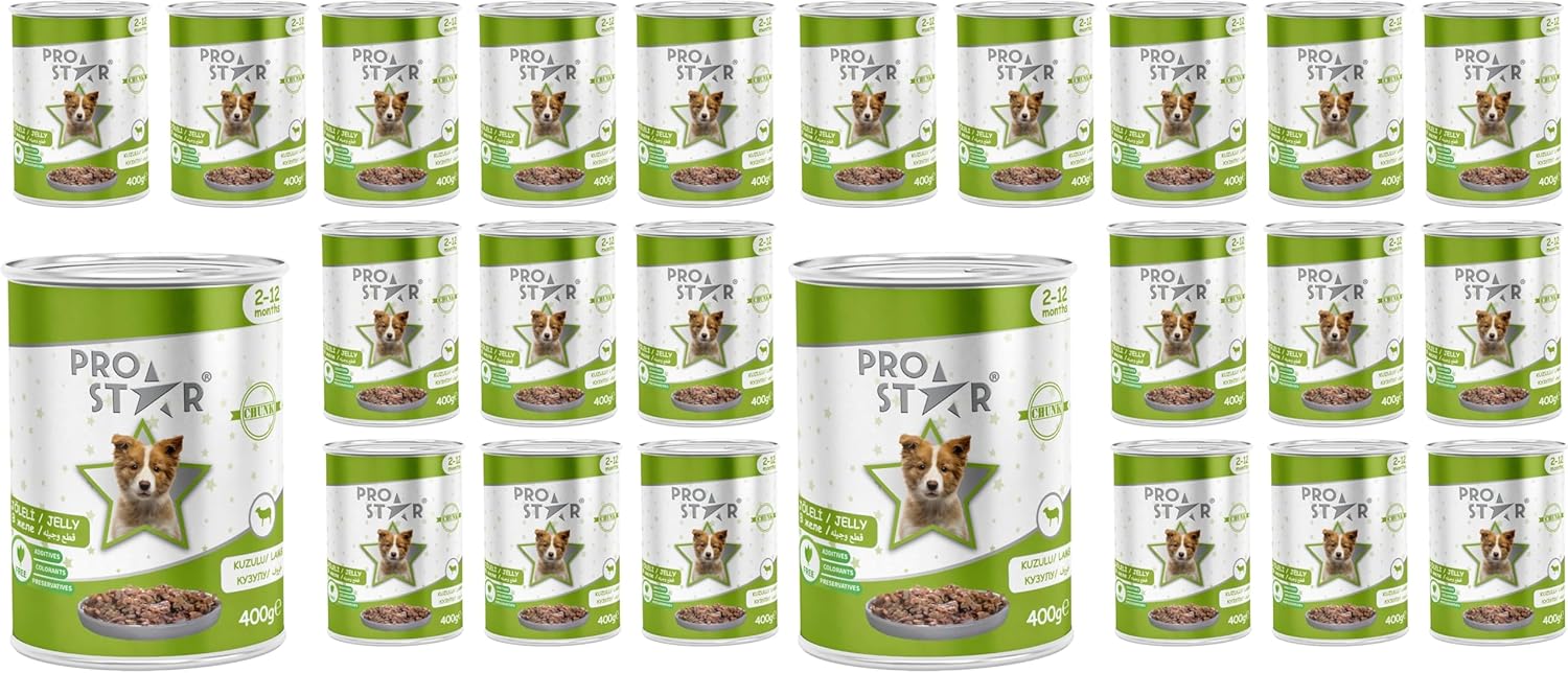Alternative view of Prostar Yavru Köpek Kuzulu ve Jöleli Konserve Mama 400 Gr x 12 adet (2 paketi)